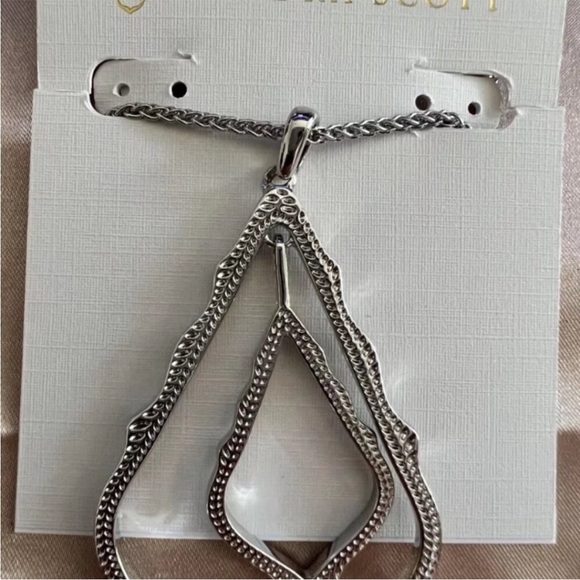 Kendra Scott Silver Layered Pendant Necklace - Picture 3 of 4